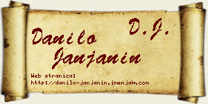 Danilo Janjanin vizit kartica